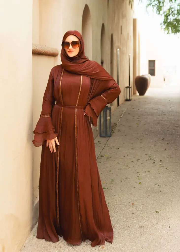 Spiced copper abaya set – Dina – Spiced Copper – Abayas Boutique