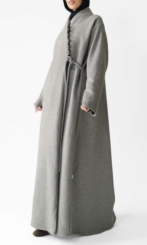 The Loop Abaya Coat - Grey