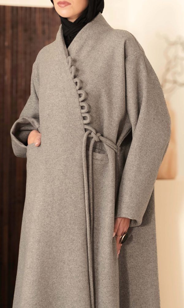 The Loop Abaya Coat - Grey