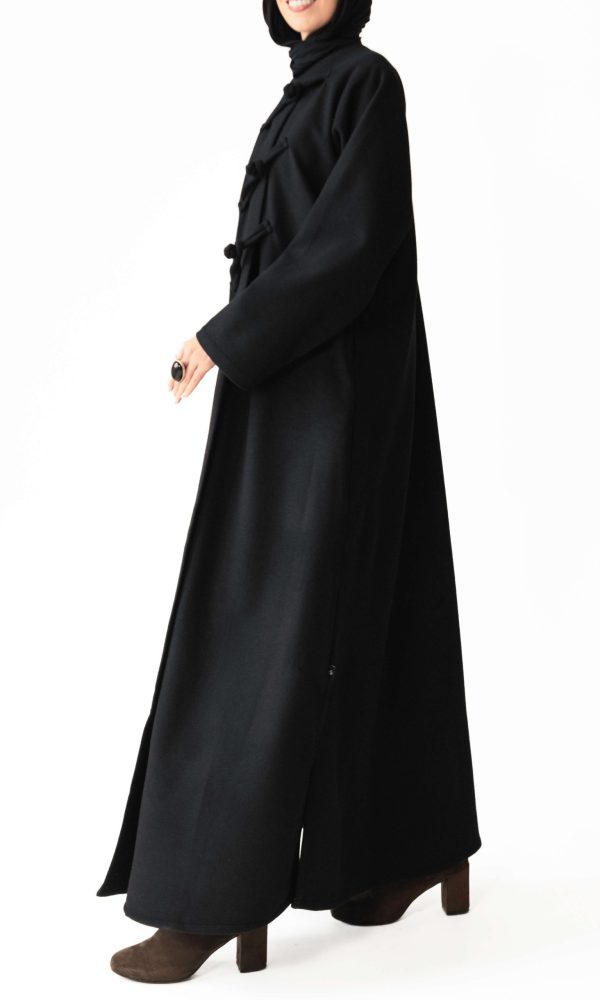 The Duffle Abaya Coat - Black