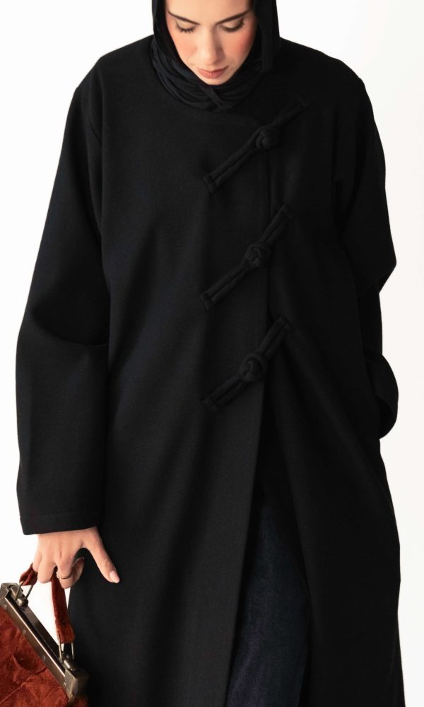 The Duffle Abaya Coat - Black