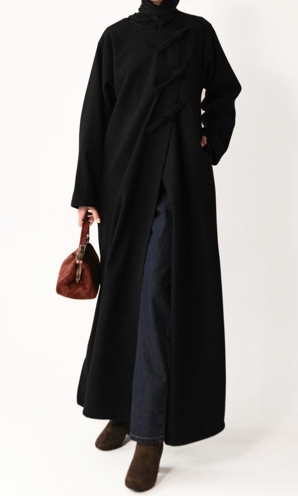 The Duffle Abaya Coat - Black