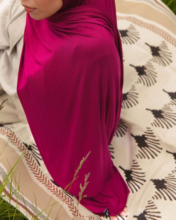 Jersey Hijab - Cranberry