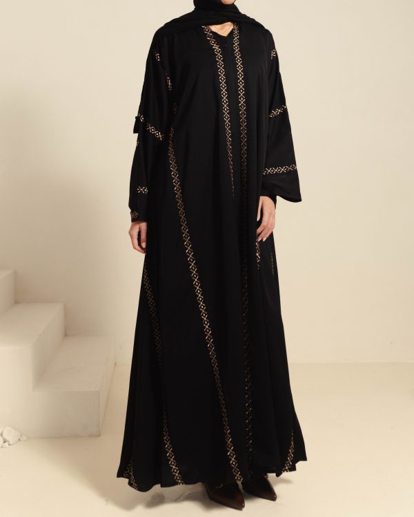 Ivy Embroidered Panels Abaya