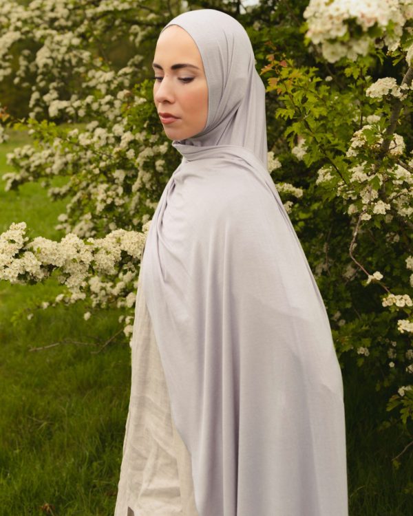 Jersey Hijab - Dove Grey