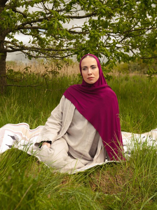 Jersey Hijab in Merlot