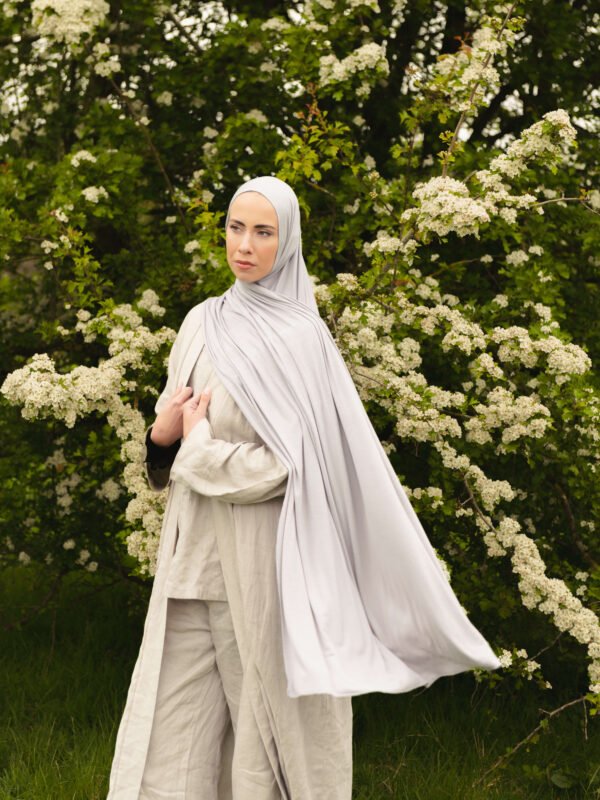 Jersey Hijab in Dove Grey