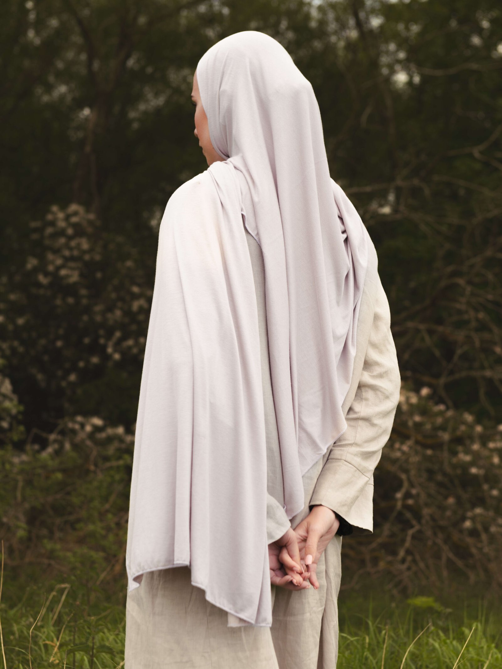 Jersey Hijab in Light Grey