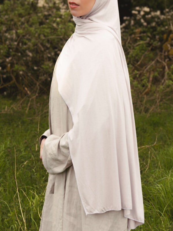 Jersey Hijab in Light Grey