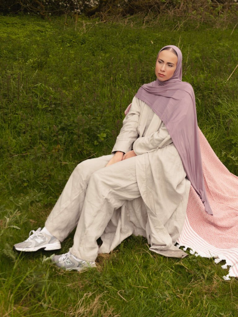 Jersey Hijab in Ash Lilac