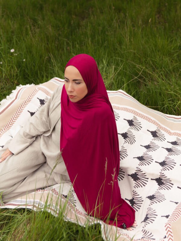 Jersey Hijab in Cranberry