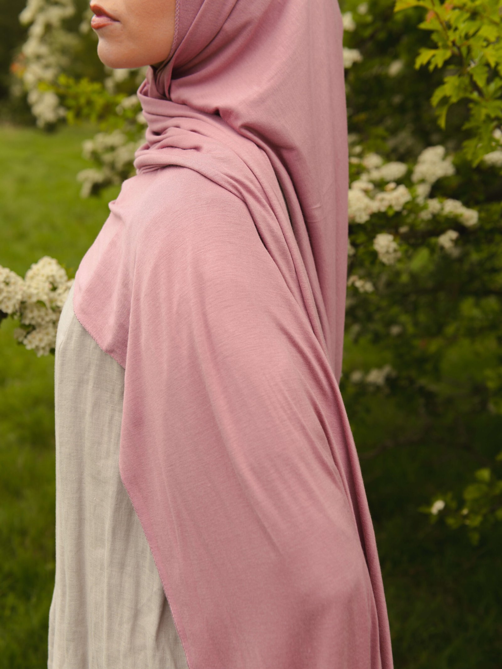 Jersey Hijab in Light Raspberry