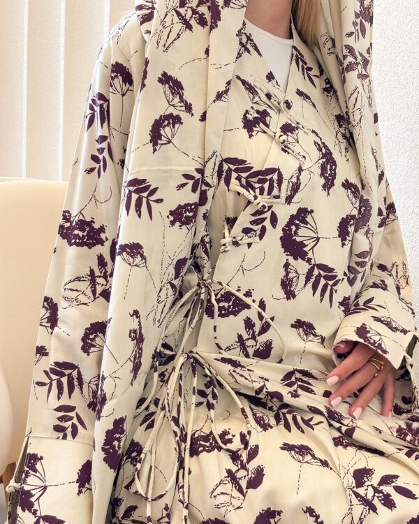 Wandering Wildflowers Wrap Abaya - Purple