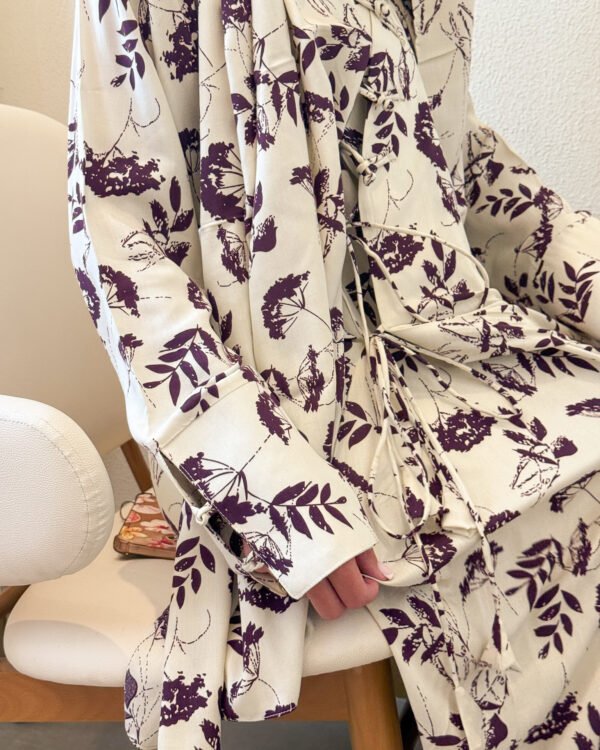 Wandering Wildflowers Wrap Abaya - Purple