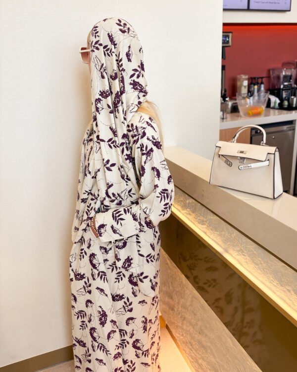 Wandering Wildflowers Wrap Abaya - Purple