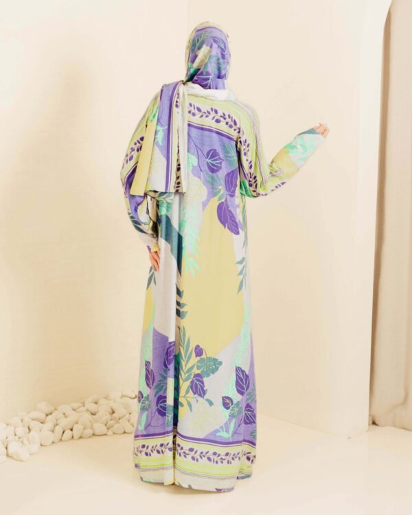 Bali Tropics Printed Cotton Open Abaya