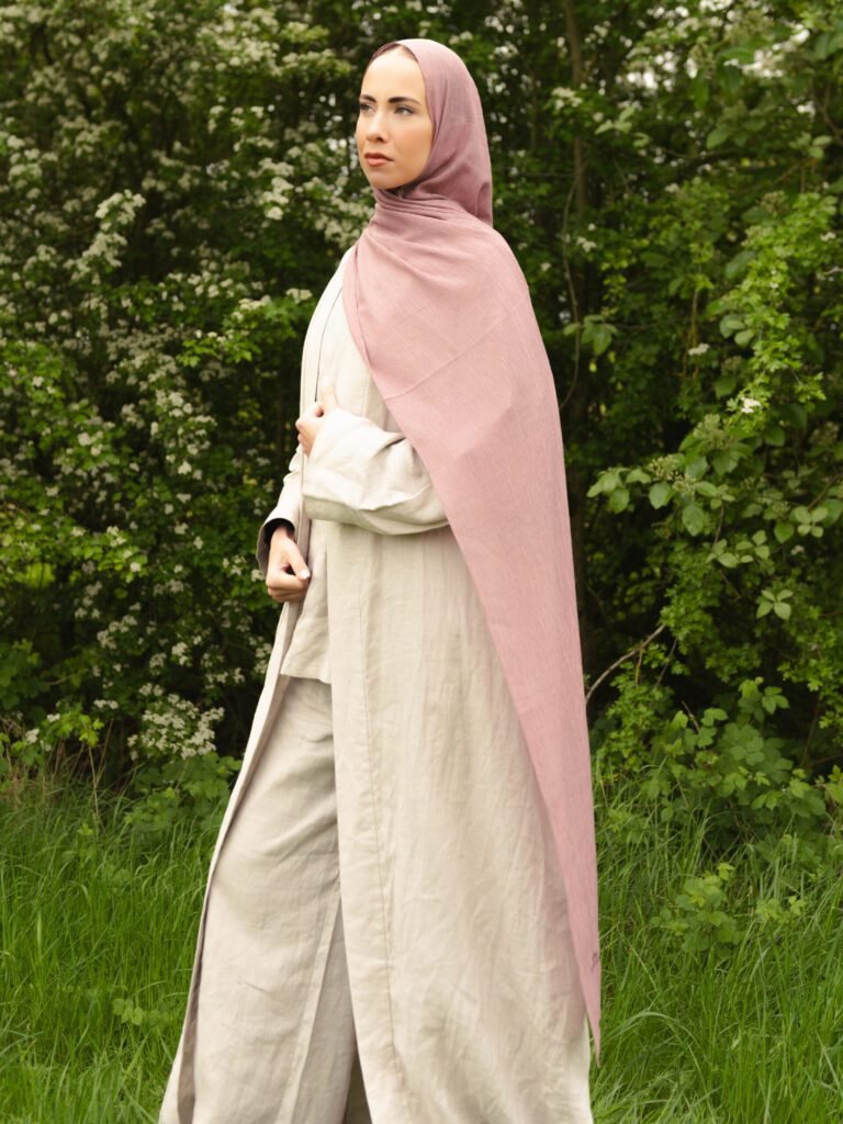 Textured Hijab in Rose Taupe