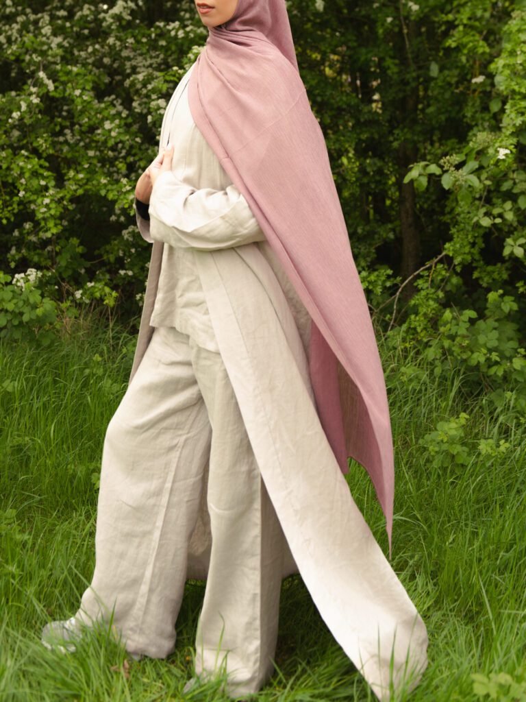 Textured Hijab in Rose Taupe