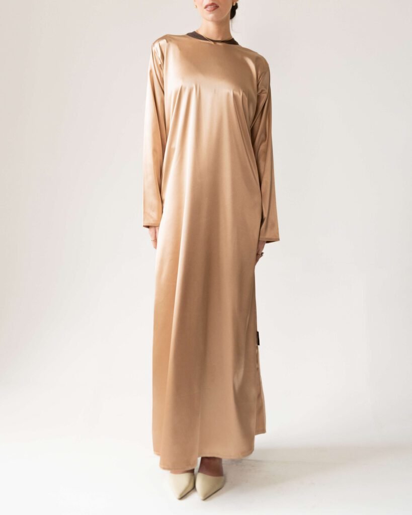 Satin Dress in Gold