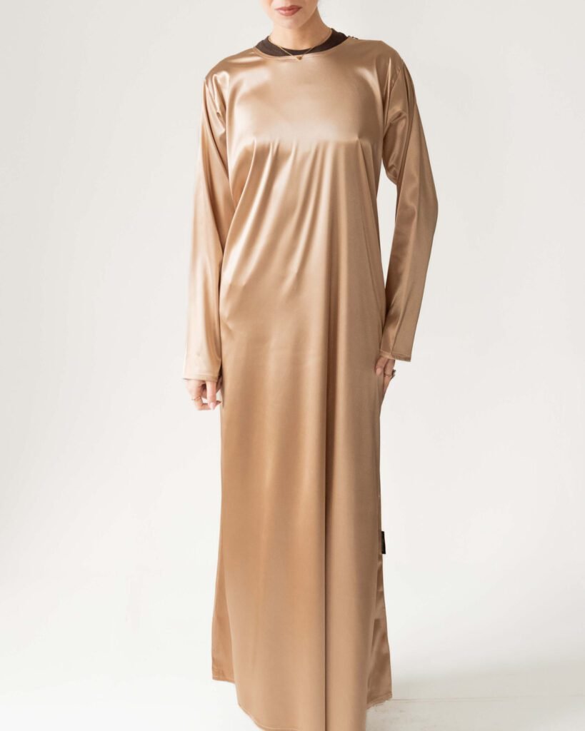 Satin Dress in Gold