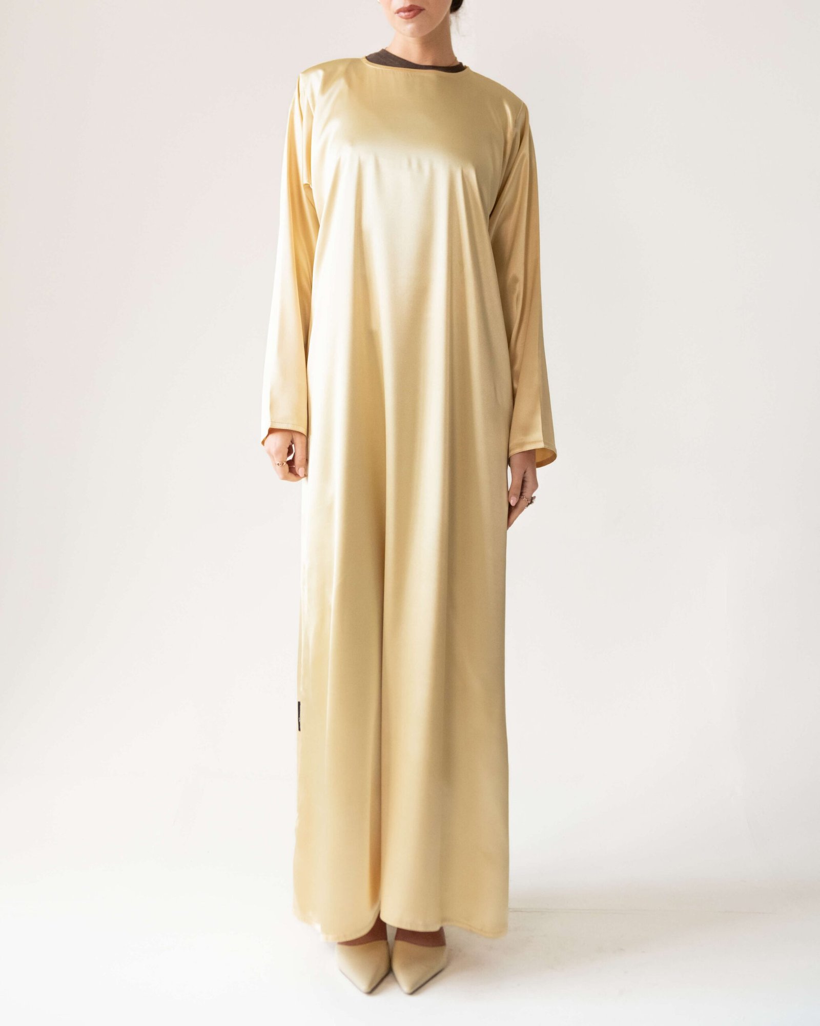 Satin Dress in Yellow