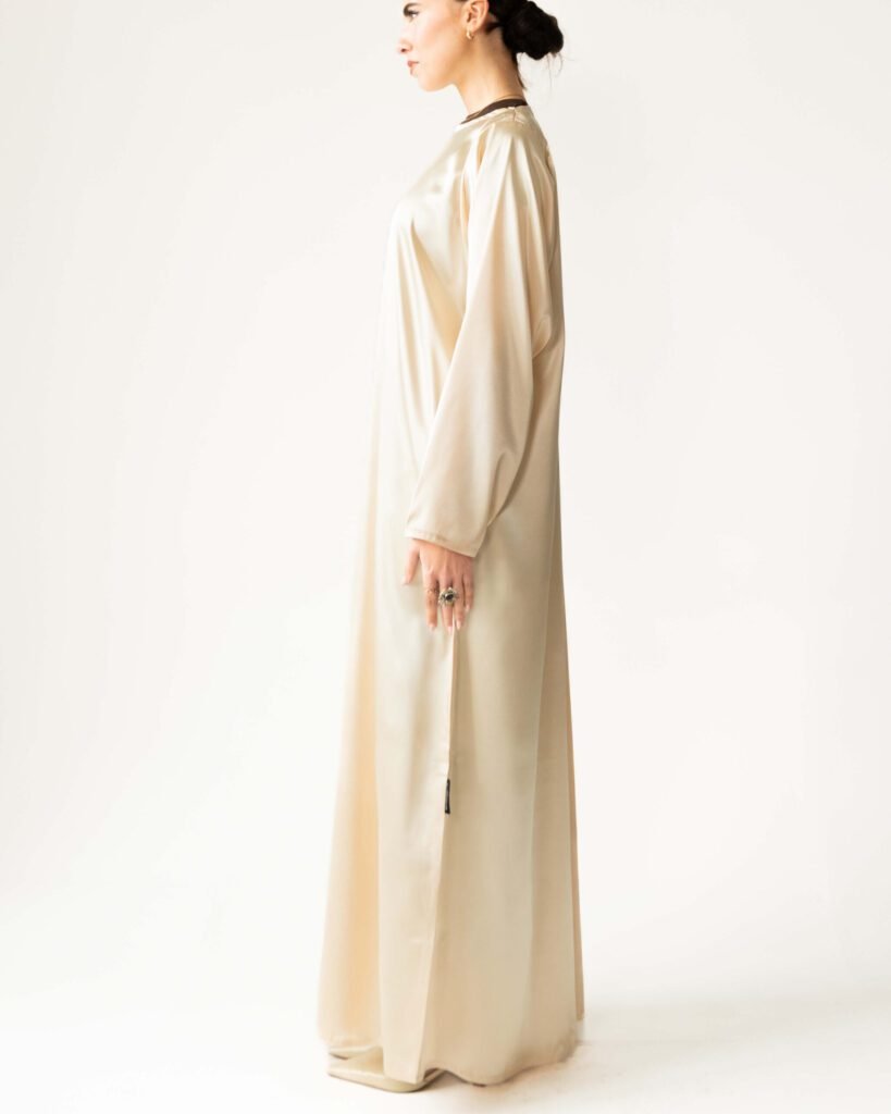 Satin Dress in Butter Yellow