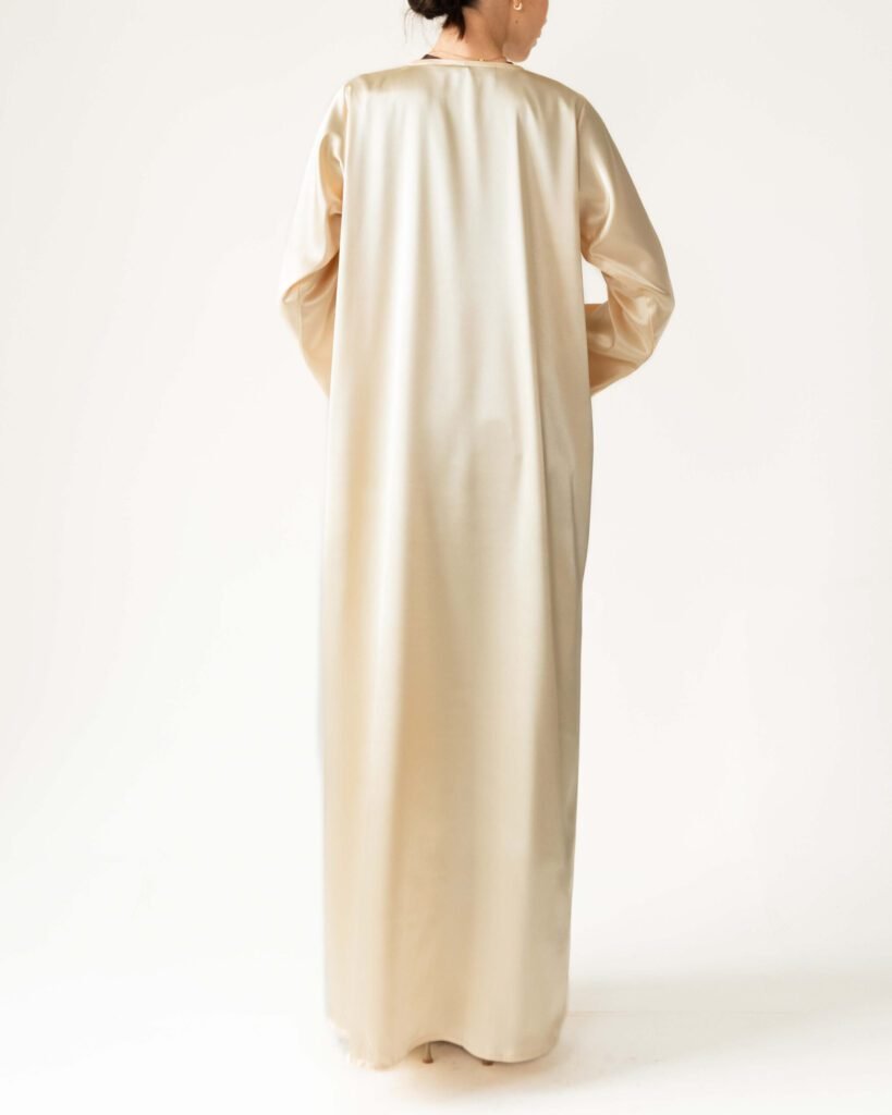 Satin Dress in Butter Yellow