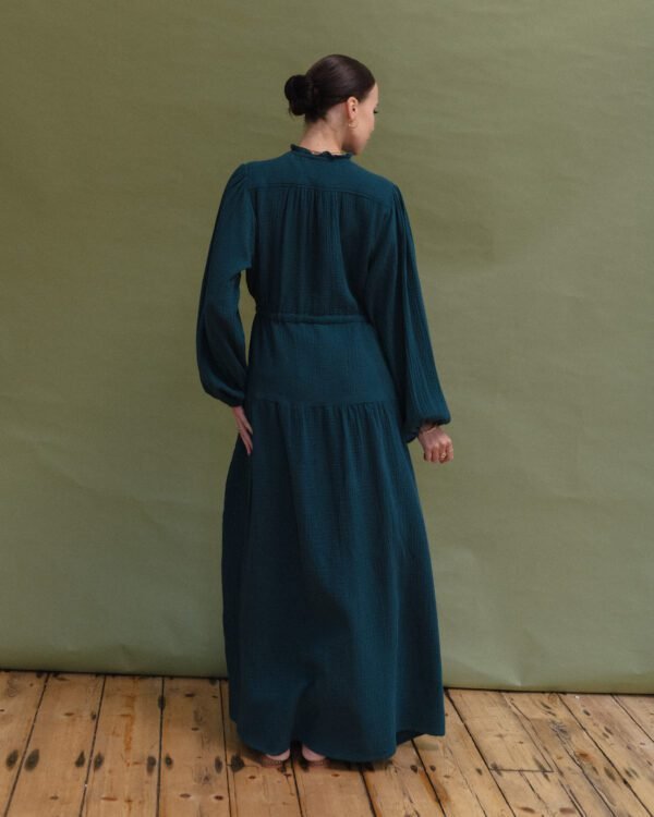 Cotton Maxi Dress in Teal